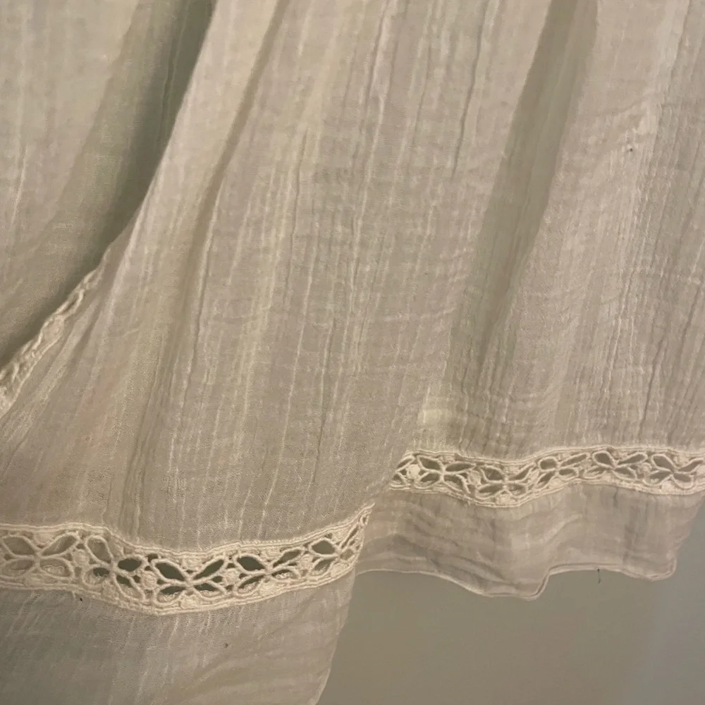 Free People White Lace Open-Back Tank Top Size Small - Picture 8 of 9